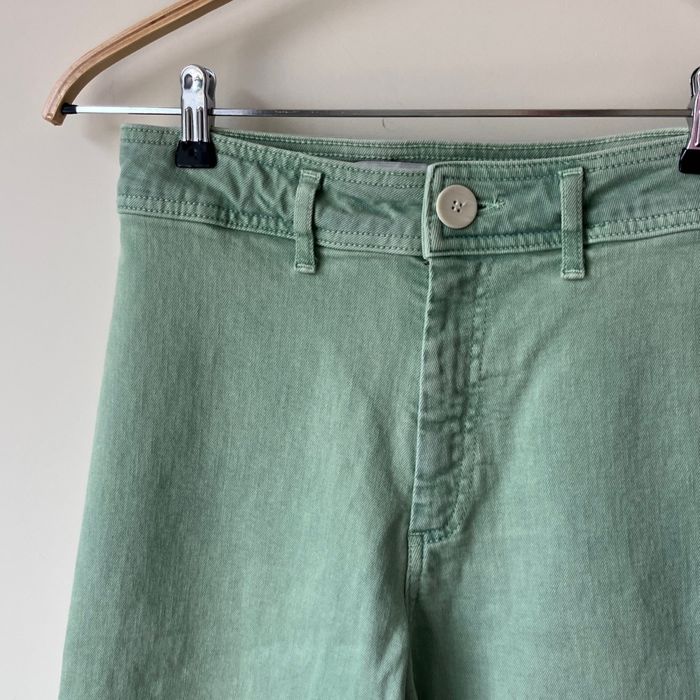 ZARA The Marine Straight Leg High Rise Relaxed Fit Flare Light Green Women’s 4 - Picture 3 of 7
